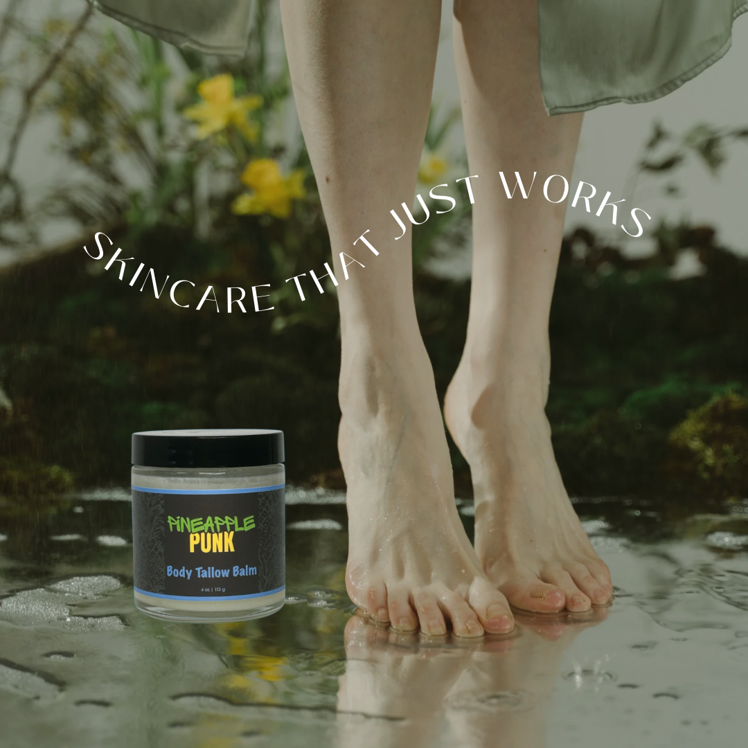 100% grass fed beef tallow skincare moisturizer natural - it works- Pineapple Punk Skincare