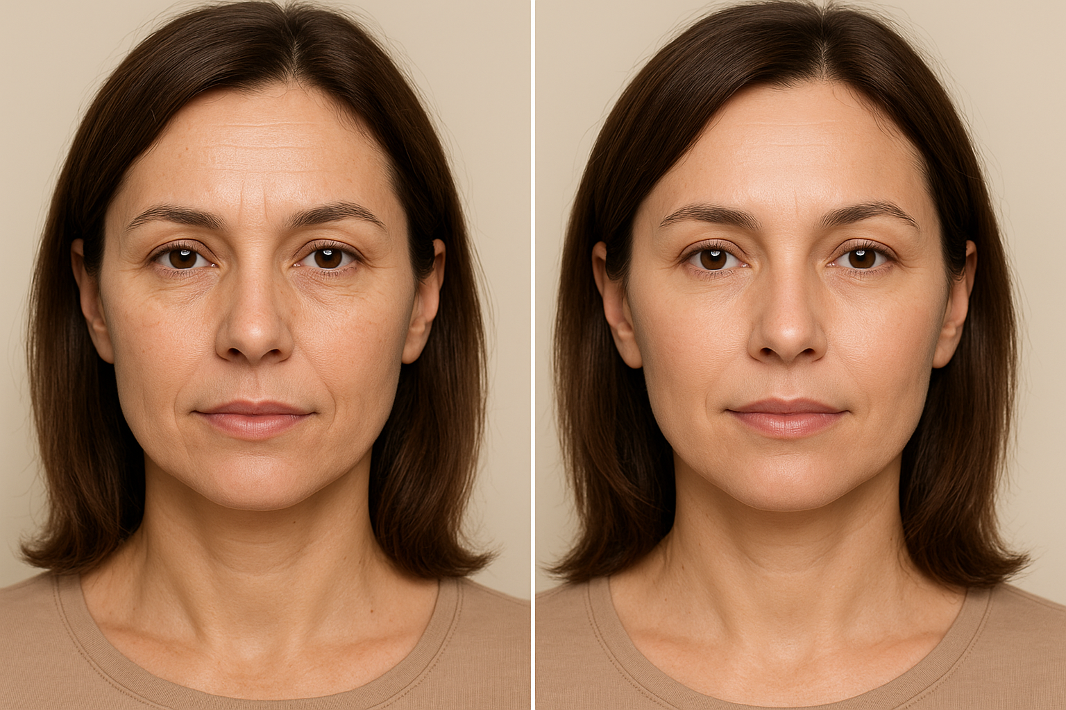 age defying moisturizer with vanilla and lavender- before and after-Pineapple Punk Skincare